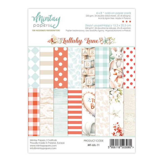 Hovedbilde Lulleby Lane blokk 6x8 inch fra Mintay