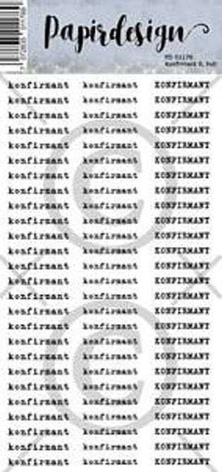 Hovedbilde Papirdesign- Klistremerke-Konfirmant 8 Hvit