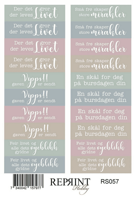Hovedbilde Reprint-Stickers -  Norsk text - 11x16 cm-RS046 