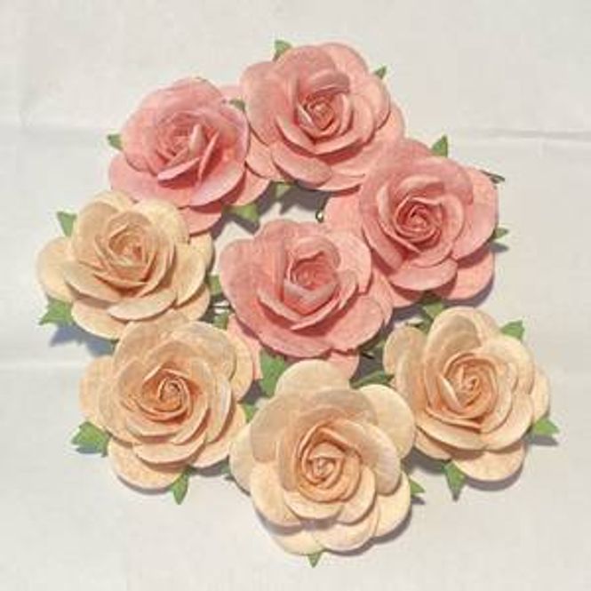 Hovedbilde Papirdesign-Roser Lys varm rosa 3,5 CM- PD ...