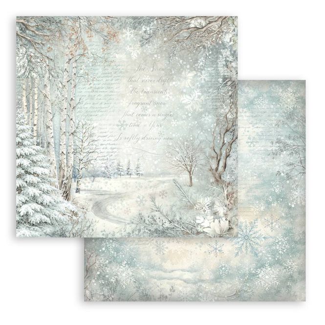 Hovedbilde Stamperia- White Christmas – Snowy woods- ...