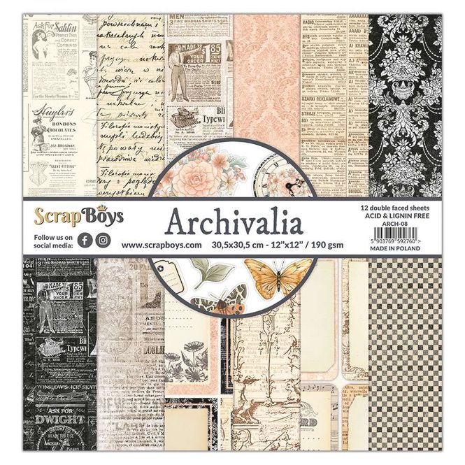 Hovedbilde Scrapboys-Archivalia-Blokk 12x12 inch