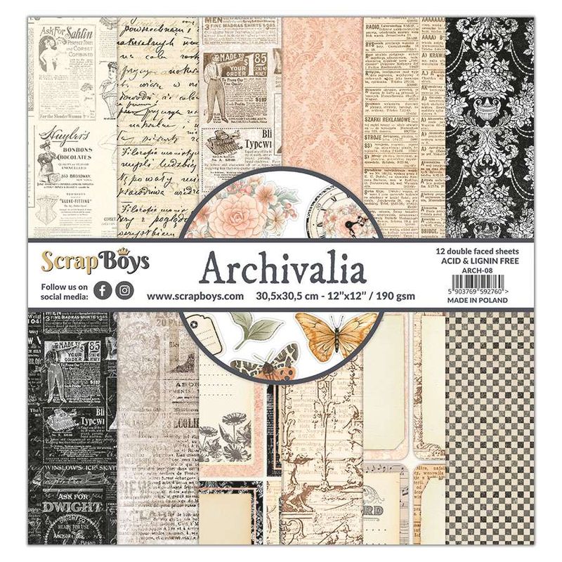 Scrapboys-Archivalia-Blokk 12x12 inch