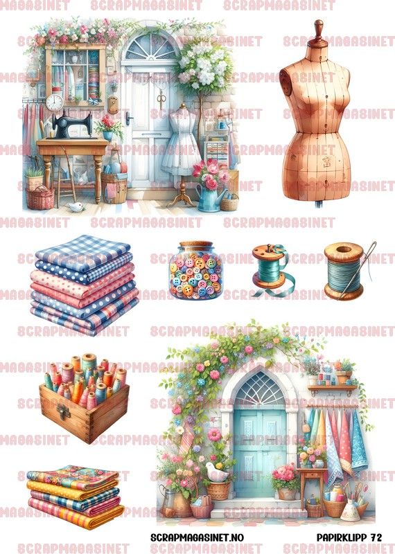 Scrapmagasinet-Papirklipp 72-systue