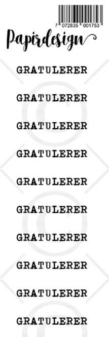 Hovedbilde Papirdesign-Klistremerke-Gratulerer
