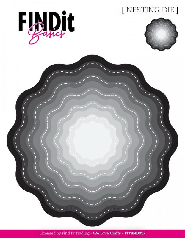 Find It Basics – Nesting Dies – Stitched Wavy Bloom-nr 17