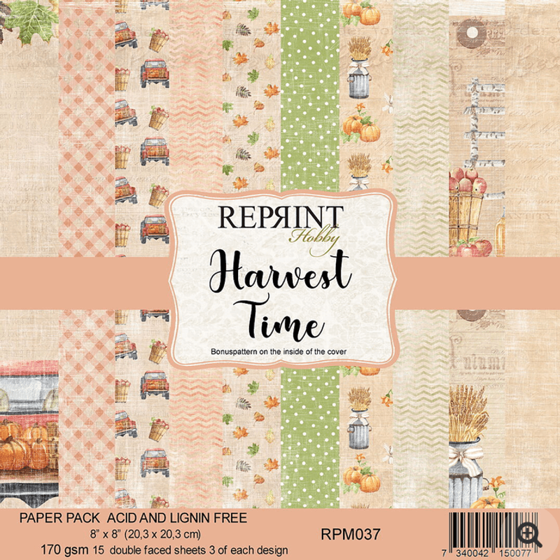 Reprint-Harvest Time- blokk- 8x8 inch