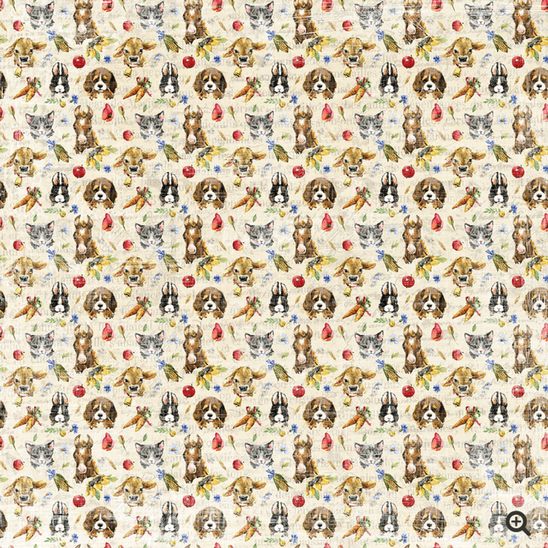 Reprint-Paperpack- At The Farm- blokk- 6x6 Inch 