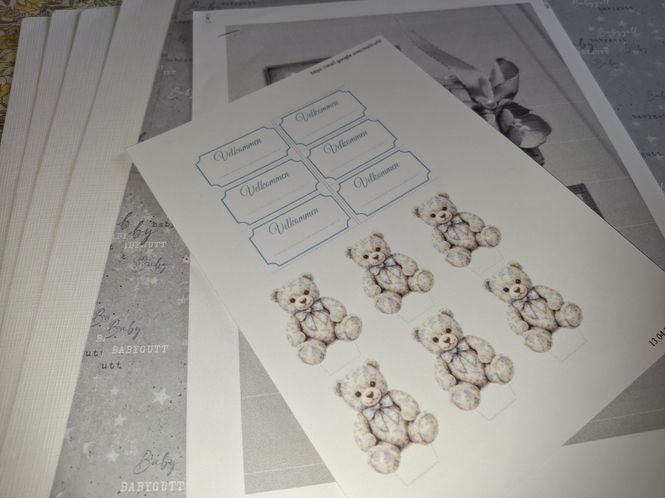 Hovedbilde Kitt pakke til bordkort - Dåp gutt og konfirmant ...