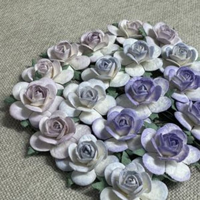 Hovedbilde Papirdesign-Roser 2,5 cm-Lilla-R24