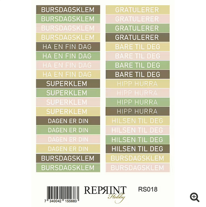 Hovedbilde Klistremerke fra serien -Summer Collection-RS018