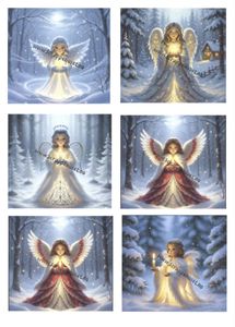 Hovedbilde Scrappehuset - Jul Bildeark 8- Engler i sn&oslash;