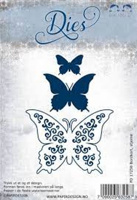 Hovedbilde Sommerfugl fra papirdesign PD 17256