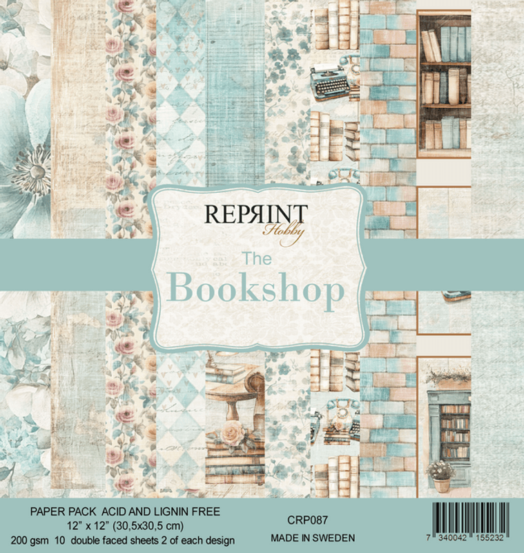 Reprint -Bookshop- blokk 12x12 (30,5 x 30,5 cm)-