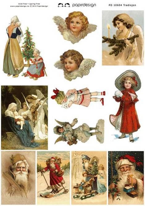 Hovedbilde Papirdesign-Bilde/klippe ark jul PD-10604