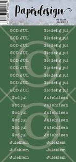 Hovedbilde Papirdesign-Klistremerke- Jul grønn 1-PD01166