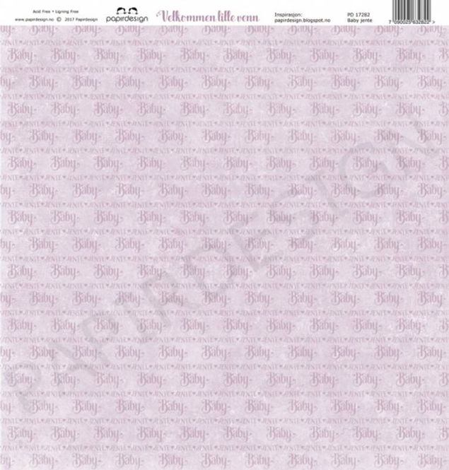 Hovedbilde Papirdesign - Velkommen lille Venn - Baby Jente