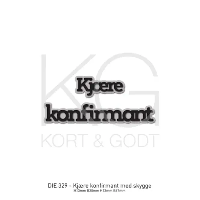 Hovedbilde Kjære konfirmant m skygge- fra Kort og godt- Die ...