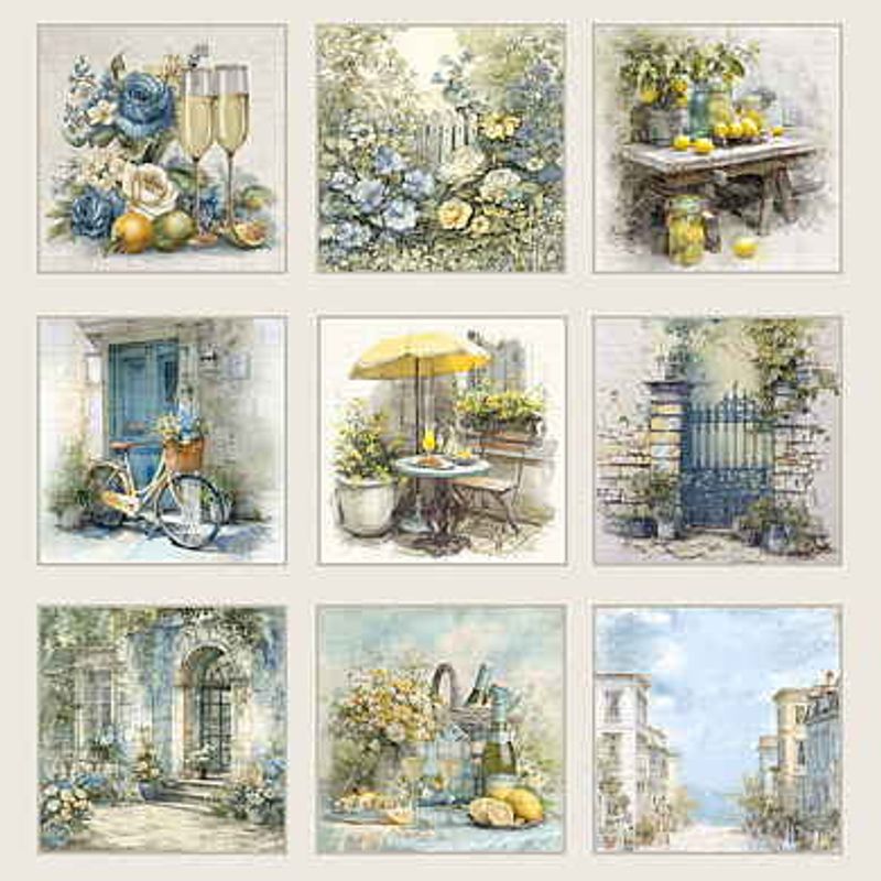 Reprint - Summer Meadow Collection-blokk - 8x8 inch