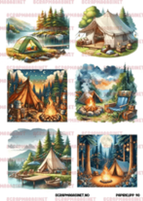 Hovedbilde Scrapmagasinet-Papirklipp 90-Camping- papir str ...