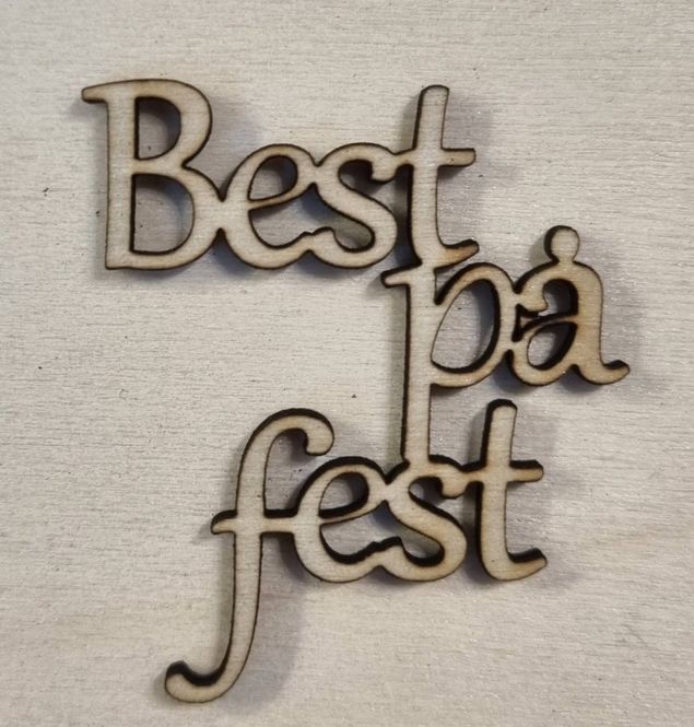 Hovedbilde Best på fest-Scrappehuset egen trepynt-T129