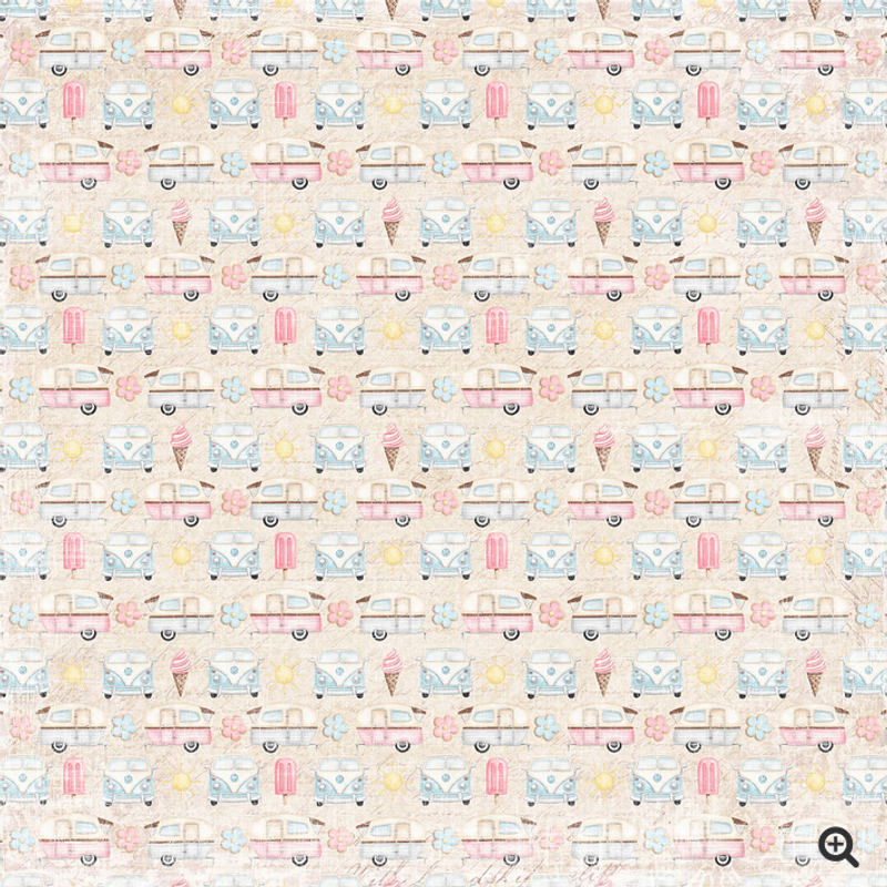 Reprint-Camping Holiday- blokk 8x8 inch