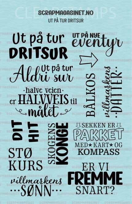 Hovedbilde Scrapmagasinet- Stempelplate-Ut på tur Dritsur