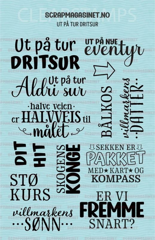 Scrapmagasinet- Stempelplate-Ut på tur Dritsur