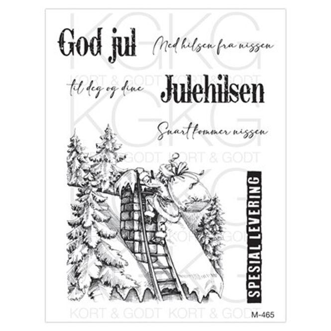 Hovedbilde Kort og Godt-Julehilsen-stempel- M-465