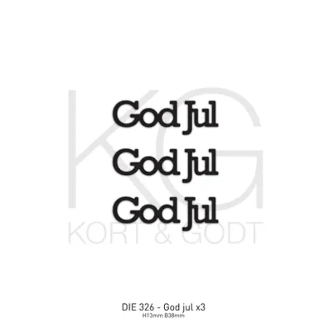 Hovedbilde Kort og Godt-God Jul-DIE326