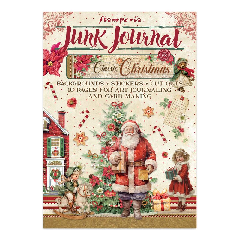 Stamperia Classic Christmas – Art Junk journal A4-bok