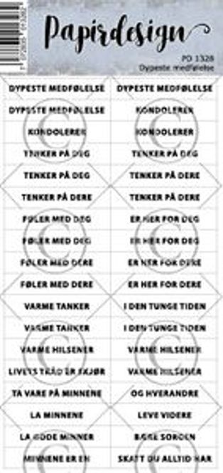 Hovedbilde Papirdesign-Klistremerke- Dypeste medfølelse- DP ...
