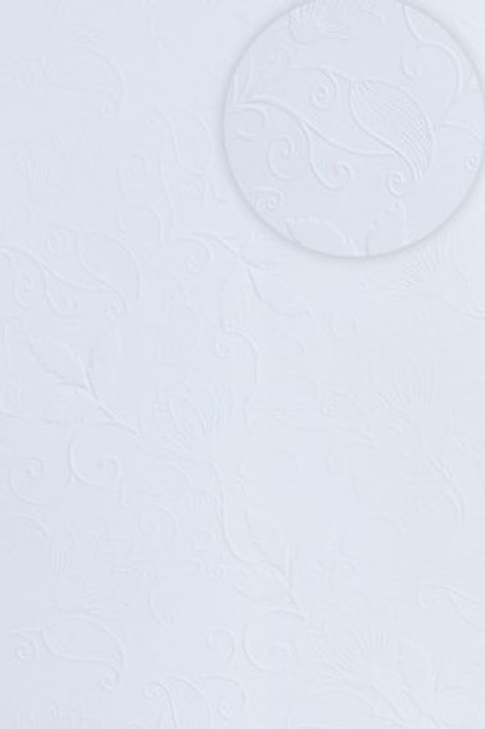 Card Deco Essentials-Embossed Paper – Birdsong Swirl – White A4-CDEC10002