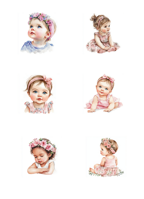 Hovedbilde Motiv/blideark -Baby Girl- Fra Reprint- KP0136