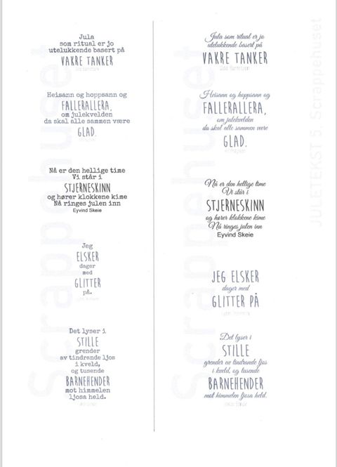 Hovedbilde Scrappehusets Egene Juletekster - Juletekst 5