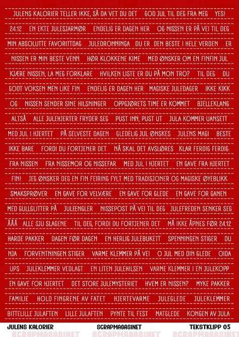 Hovedbilde Scrapmagasinet- Klippetekster 05 - Julens ...