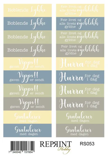 Hovedbilde Reprint-Stickers  - Summer Meadow- Norsk text - ...